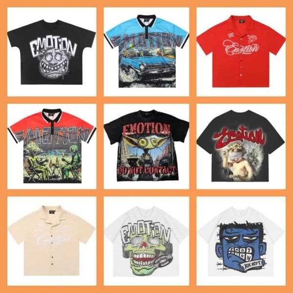 MIXED EMOTION T-Shirts High Street Multiple Style Print Short-sleeved Men Women Top Tee Mixed Emotions Shorts 260527