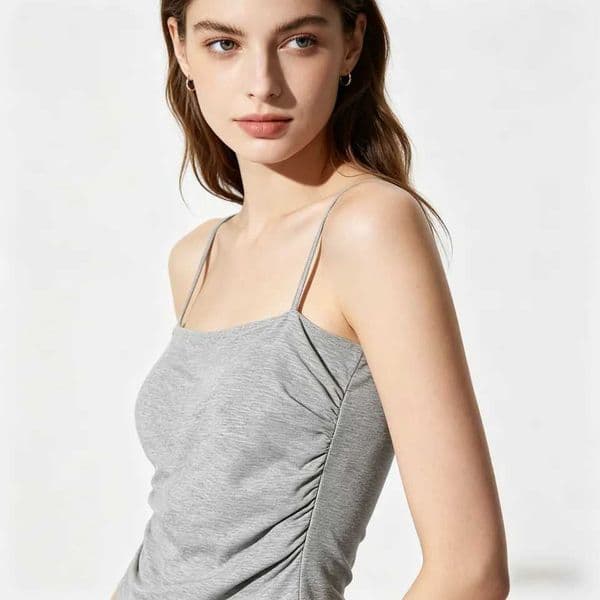 Summer Simple Womens Sling Camisole Crop Top Sleeveless Shirt Lady Bra Tank Tops Straps Skinny Base Best Solid All H260527