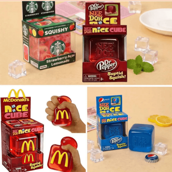 Needoh nice cube Daily work stress-relief toys Cross-border stress-relief toy Needoh Dippin Dazzler Squishy Gift Box Mini Sensory Squeeze for men women Prop Supplies