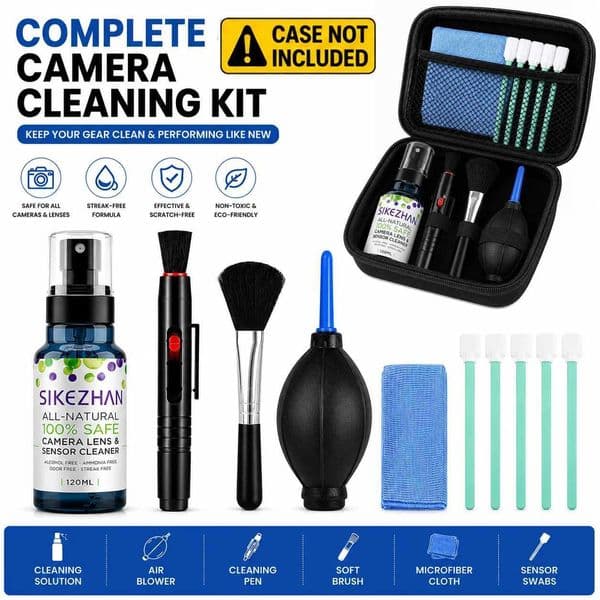 Universal Camera Maintenance Kit SIKEZHAN 120ml All-Natural Solution Air Blower Lens Pen Brush and Swabs for Lenses and Sensor Z260527