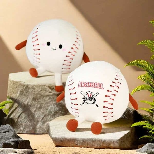 Baseball Plush Toy with Detachable Baseball Bat Soft Stuffed Sports Figure for Boys Girls Perfect Gift for Lovers Game Day Decor C260527