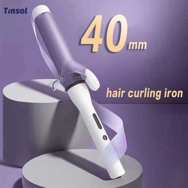 40MM Professional Ceramic J-Shape Rotating Big Wave Curling Iron Electric Curling Iron Hair Styling Tools Salon Styling Tools L260526