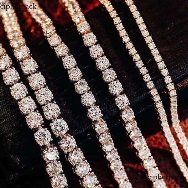 Top-quality jewelry necklace10k/14k/Gold 3mm 4mm 5mm Fashion Jewelry Necklace DEF VVS Moissanite Tennis Chain ba