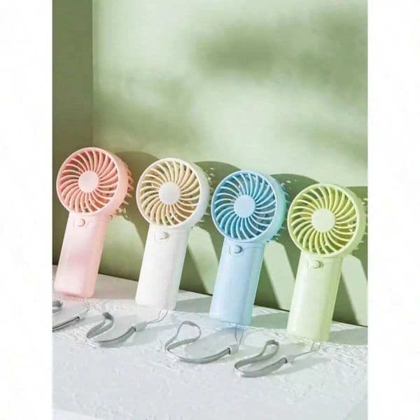 1pc Handheld Battery Operated Cartoon Mini Fan Portable For Summer And For OutdoorSportTravelKitchenBedroomSchoolR260527