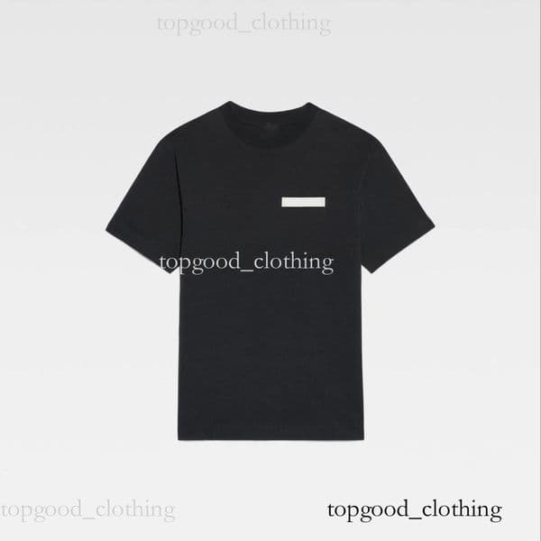 2026 AAA Designer Jaque Marie T Shirt Tee Fashion Jaquemues Tshirt With Letters Casual 100% Pure Cotton Summer Short Sleeve Tops Paris Tee Jacquard Shirt Printing 373