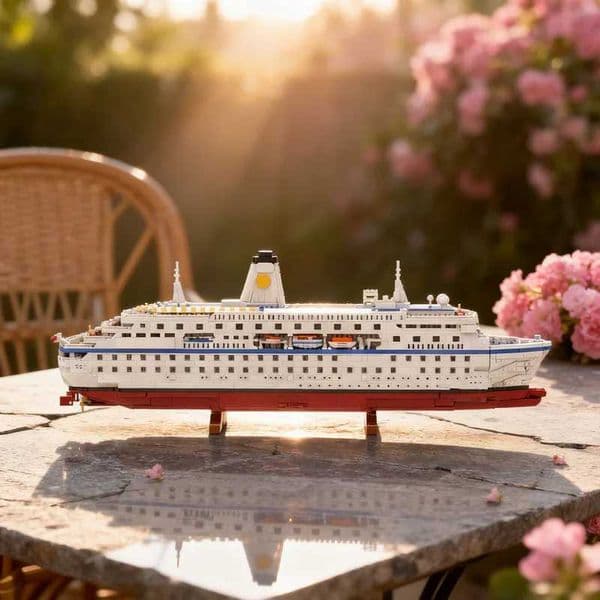 6145pcs MOC Ocean Cruise Ship Boat Model Building Blocks Creative DIY Gift Display Decor Assemble Premium Adt Kids Desk HeJ260527