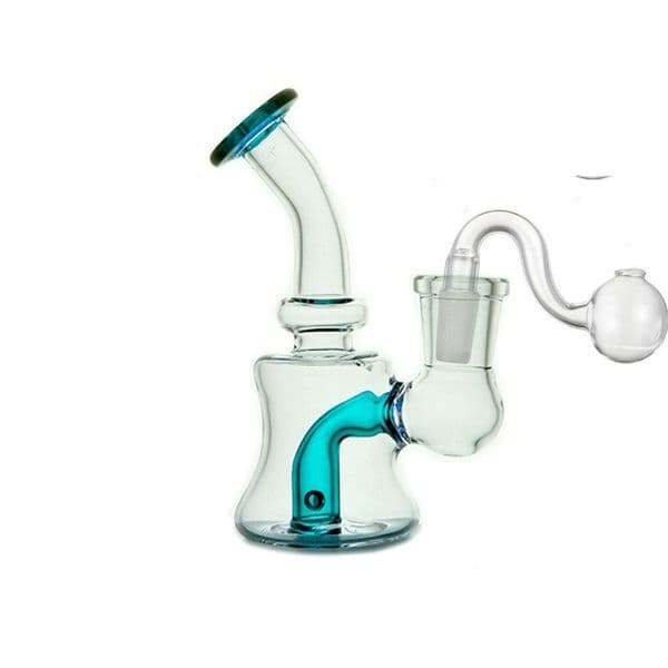 Mini Water oil burner Bongs Pipes bubbler Small Hookahs Thick Glass tobacco Bong pipe hookahs With 14mm smoking Banger bowl