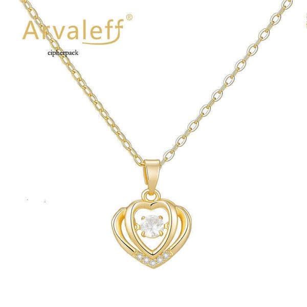 Silver Necklace Suspended Diamond Heart Light Luxury Fashion Collarbone Chain 18k Gold Moissanite with Diamonds Wholesale