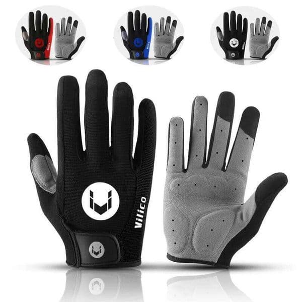 Autumn Winter MTB Cycling Long Finger Non-Slip Wear Shock Proof Breathable Touch Screen Bicycle Motorbike Gloves Men S260526