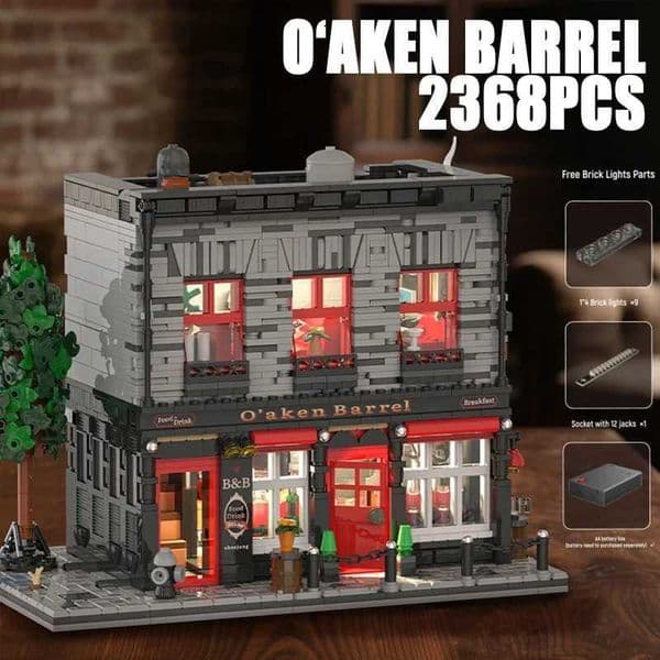 Tavern Antique Shop Building Blocks MOC Ci Street Scene Architectural Model Bricks Desktop Ornaments Kids Educational DIY ToysJ260527
