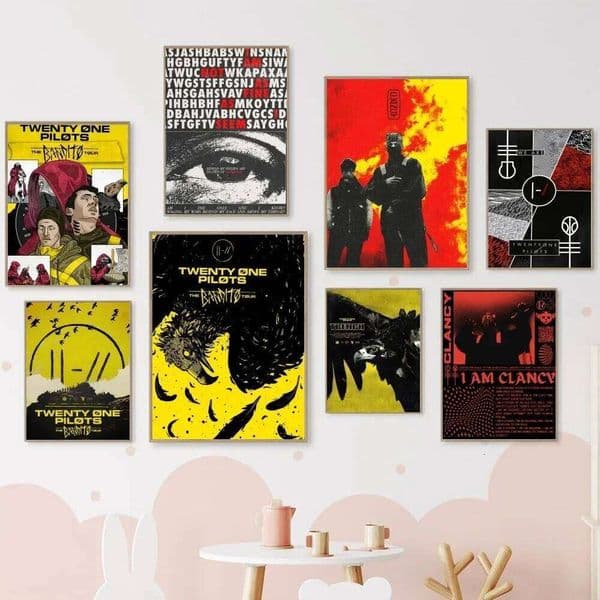Band Twenty One Pilots Home Living Room Bedroom Bar Cafe Art Decor Poster Anime Bad Bunny Steven Universe W260527