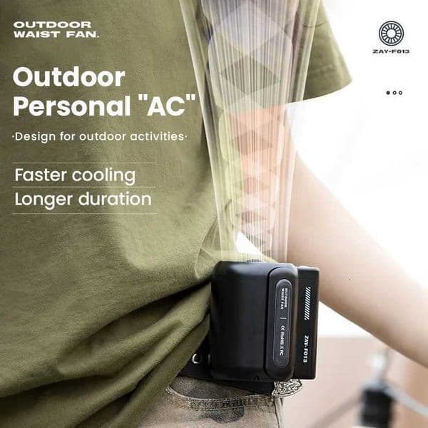 Leafless Hanging Waist Fans Under Shirt Fan Portable USB Charging Mini Clip on Waist Electric Fan Outdoor Camping Cooling DeviceR260527