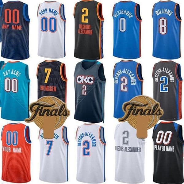 Finals OKC Jersey Thunde Basketball Jerseys Shai Gilgeous-Alexander Jared McCain Chet Holmgren Jaylin Williams Aaron Wiggins Cason Wallace Caruso Luguentz Dort