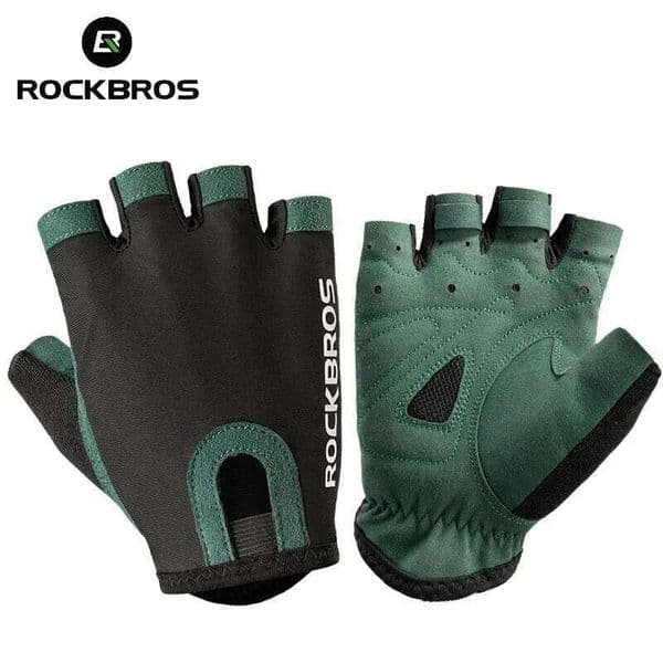 ROCKBROS New Road Bike MTB Gloves Microfiber Wear Resistant Gym Training Fingerless Glove Half Finger Bicycle Cycling Equipment S260526
