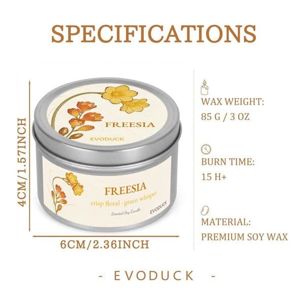 sia Scented Candle Bright Spring Floral Soy Wax Candle for Vanity Ro Decor Fresh Ara Gift for Wen Clean Airy ScentJ260527