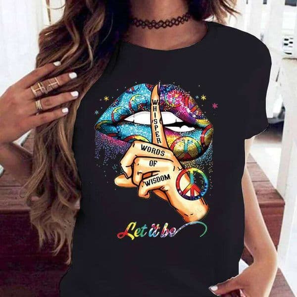 Loose Crew-neck Creative Mouth Short-sleeved T-shirt Woman Oversized T Shirt Tops Aesthetic Ladies Clothes T-shirts
