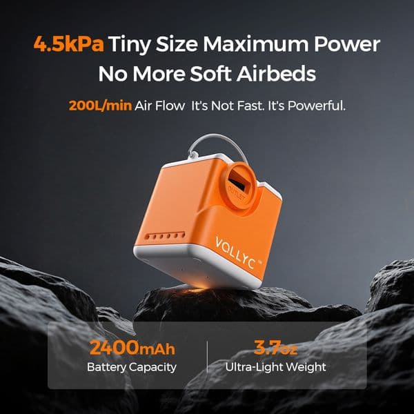 2026 Electric Air Pump, NANO PUMP 5,Ultralight Portable Air Pump Rechargeable, suitable for air mattress, vacuum bag, camping