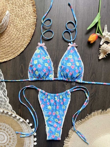 Micro Bikini Push Up Women Swimsuits 2026 Sexy Female Swimwear Brazilian Bikini Set Thong Biquini Swim Suits Print Beachwear C260527