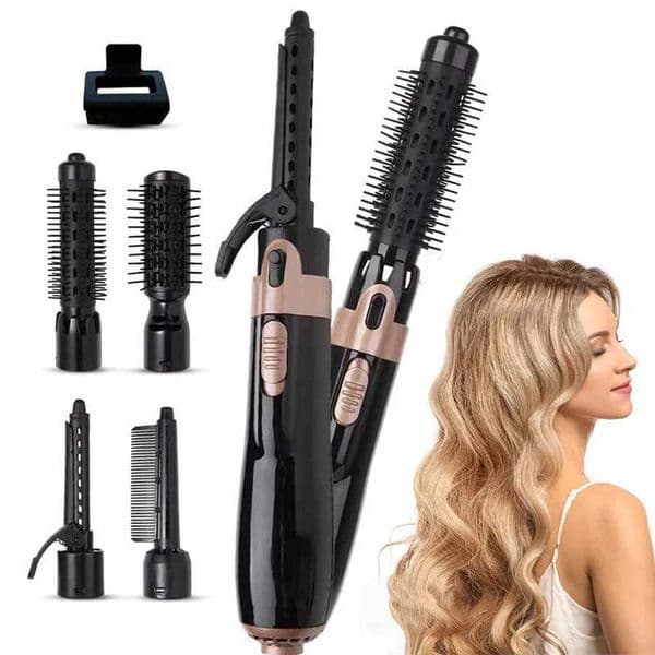 4 In 1 Multifunction Hot Air Brush Negative Ion Electric Straight-roll Hair Dryer Styler Hair Straightener Curler Comb L260526