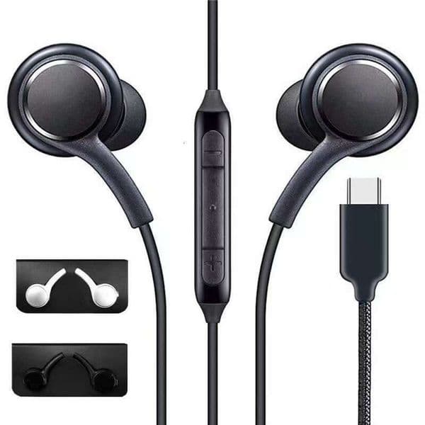 2026 New Type-C Earphones, Digital Audio Decoder In-Ear Earbuds, Copper Ring Wired Control Heavy Bass Headset for Samsung Note10 S20, Clear Call Mic