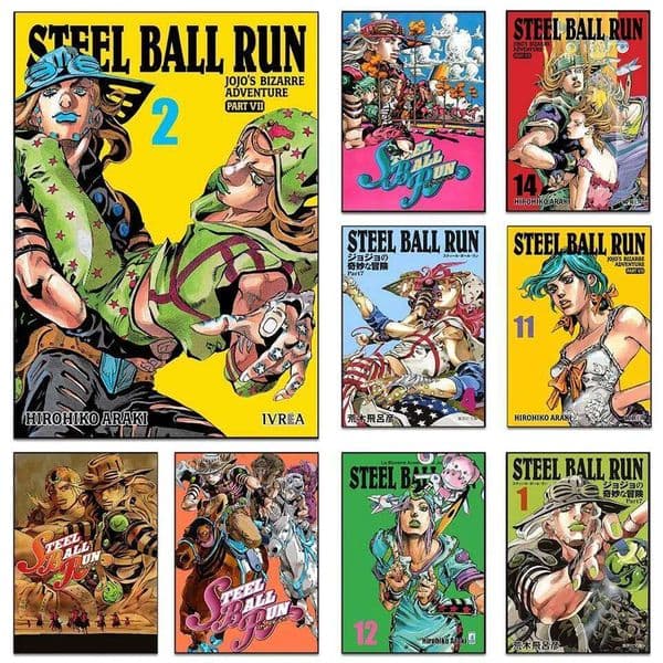 Japanese Anime Steel Ball Run Print Gyro Zeppeli JoJo's Bizarre Adventure Poster Comics Wall Art Canvas Painting Decor W260527
