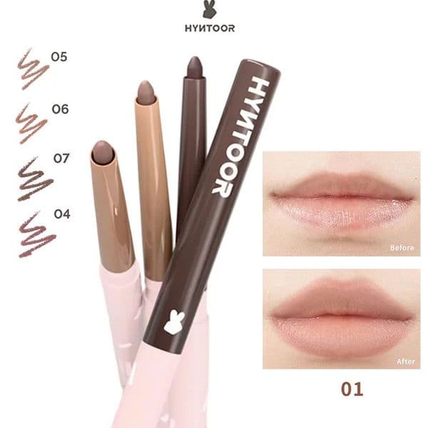 Hyntoor Lip Liner Pen Mud Matte Waterproof Professional Lipliner Pencil Matte Lip Non-stick Cup Nude Gothic Lipstick Concealer 260525