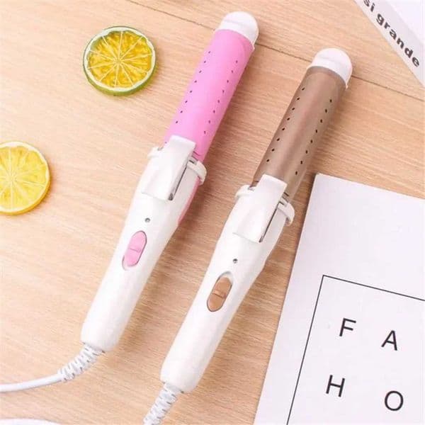 Multifunction 3 In 1 Gold Ceramic Hair Curler Hair Curling Iron Straightener Heated Roller Professional Hair Styling Tools L260526