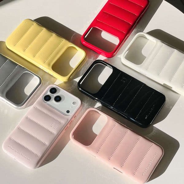 Urban Sophisticated Phone Case Designer Phone Case Ins Style Leather Down Jacket Phone Case Suitable For 17promax 16promax 15 14 Trendy Cases