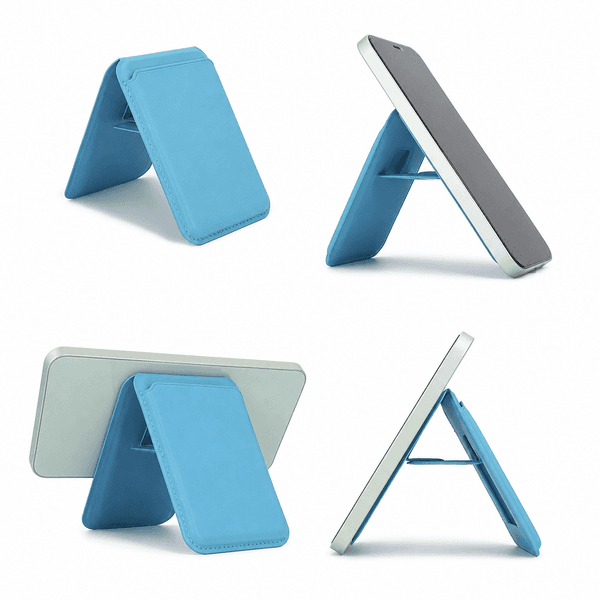 Magnetic Wallet Stand with Card Holder Foldable Kickstand