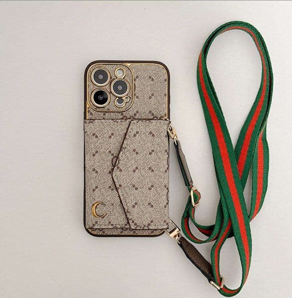 17 Pro Max Designer Phone Case handbag Cross Body Phones Cases for IPhone 11 12 13 14 ProMax Fashion Leather Cases Luxury Chain Cover Card Holder Coin Wallet A8ER3
