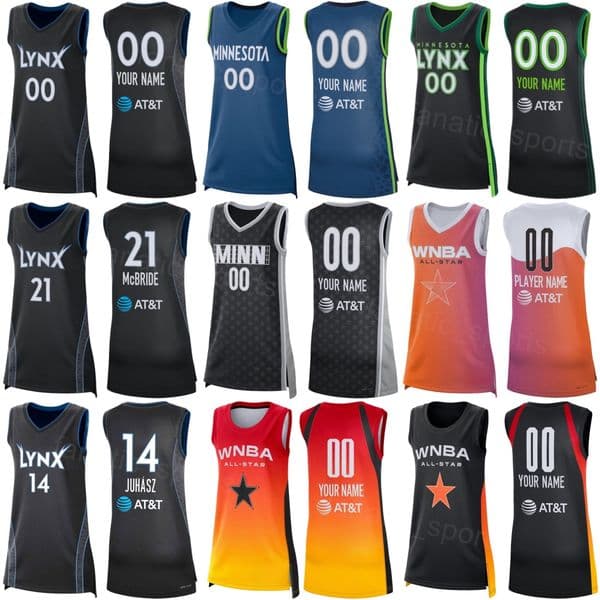 Printed WNBA Women Minnesota Lynx Jerseys 2026-27 Basketball 25 Emese Hof 8 Antonia Delaere Anastasiia Olairi Kosu Eliska Hamzova Napheesa Collier Men Ladys Child