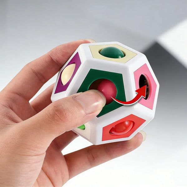 Alien decompression puzzle polygon press rainbow magic ball 12 hole adult Rubik Cube decompression creative toy 260526