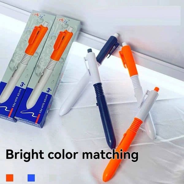 2 In 1 Multifunctional New Gun Funny Prank Toy Black Ink Ballpoint Pen Creative Spray Water Stationery