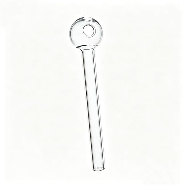 25mm ball Oil Burner Pipes Smoking Pipe with clear Mouthpiece Glass Pipe 12cm Long