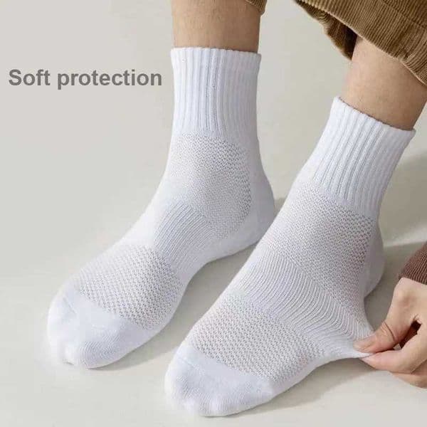 1pairs Socks Mens cotton deodorant winter towel bottom with velvet mid-tube white stockings thickened sports basketball socks M260528