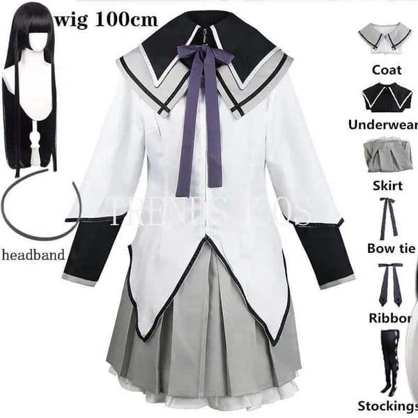 Anime Akemi Homura Cosplay Come Fighting Uniform Stockings Akemi Homura Outfits L260528