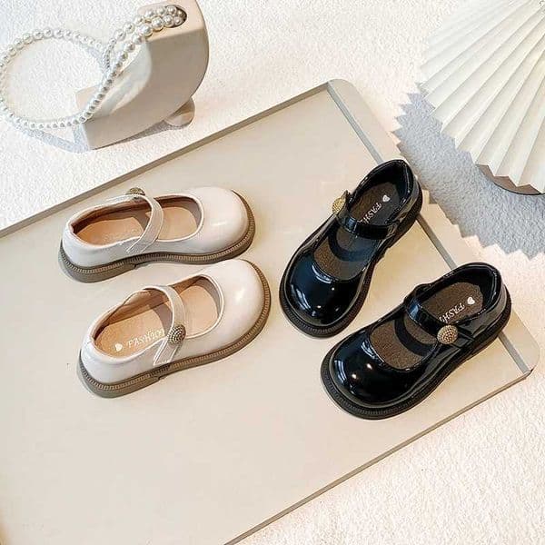 Princess Leather Shoes for Little Girls 2025 New Autumn Toddler Party Mary Jane Shoes Non-slip School Performance Dance FlatsT260528