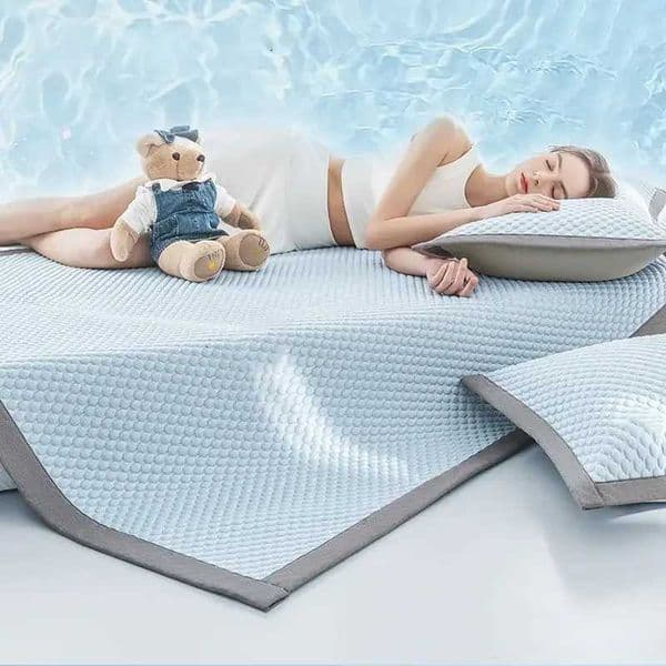 Cooling Bed Sheet Ice Silk Cold Feeling Mattress Cover for Summer Hot Weather Breathable Washable Bedding Use No PillowcaseR260528