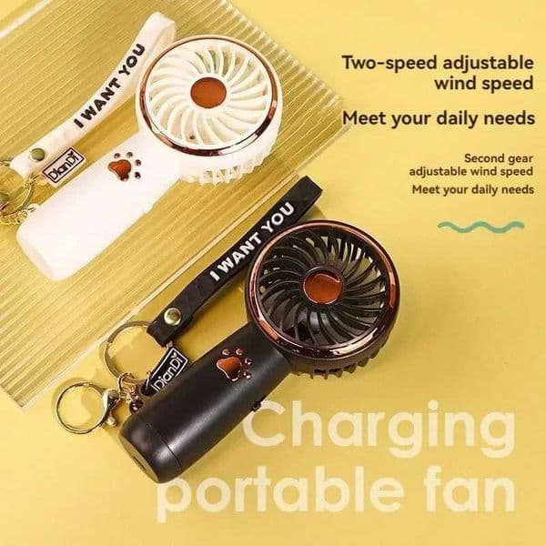 Mini Fan Cute Cartoon Simple Portable Charging USB Handheld Fan Student Outdoor Fan Best Summer Gift Choice for your family C260528