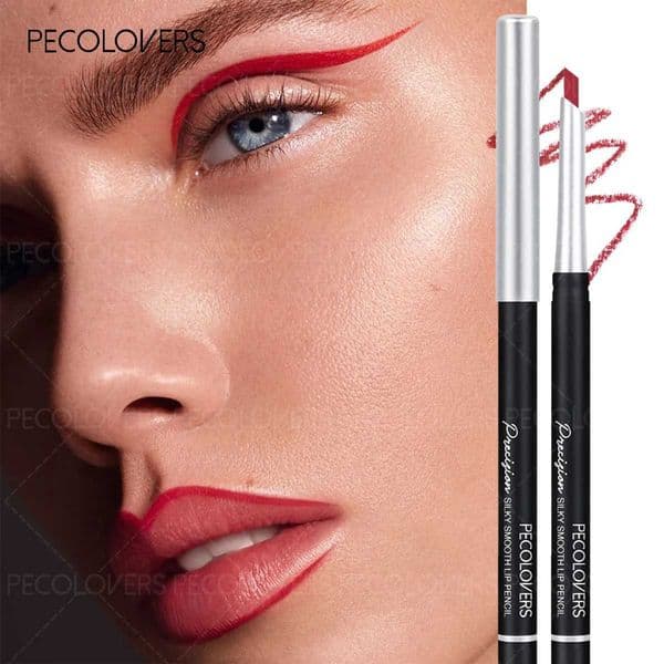 Long Lasting Velvety Lip Liner Eyeliner Waterproof Sweatproof Dual-Purpose Easy Glide Nude Lipstick Pen Makeup Tool M260527