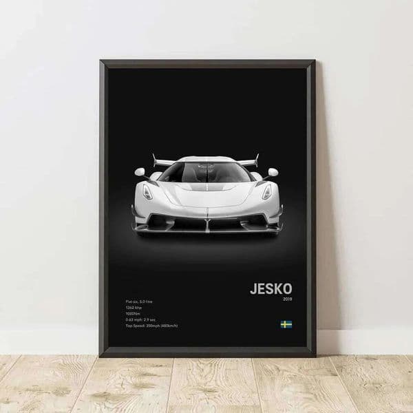 2026 new Famous Cars perfume JESKO Canvas Wall Art Print Poster AGERA RS Decorative Mural Modern Home Decor Birthday Gift Unframed cologne Free Shipping 5