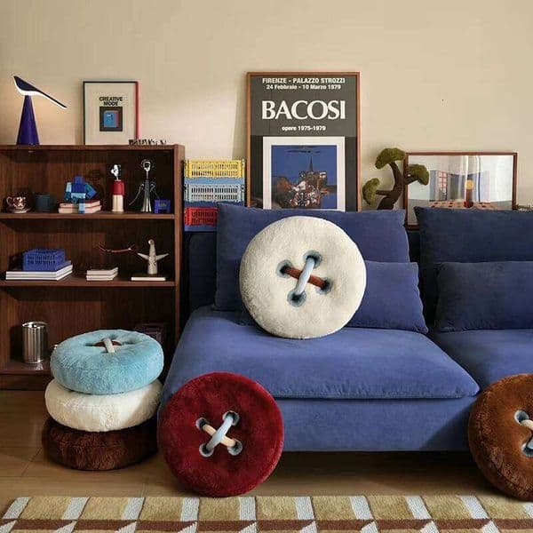 Adult Button Decor Home Sofa Cushion Simulation Pillow Bedroom Headrest W260528