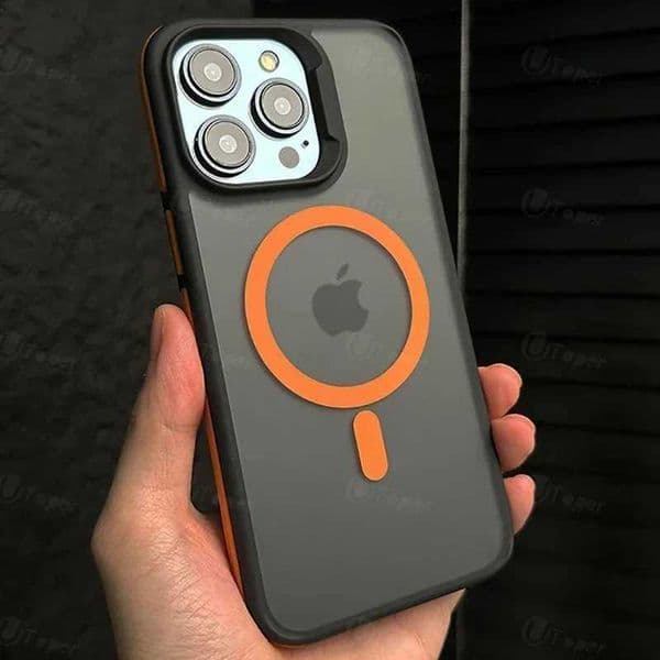 New Bicolor Matte Frosted Magnetic Phone Case For iPhone 17 16 15 14 13 Pro Max Translucent Shockproof Hard Cover Z260528