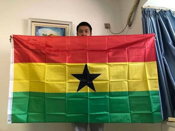 2026 Ghana 150X90cm Double Sided perfume cologne Polyester National Flag Banner Durable Hanging Decoration Free Shipping 03