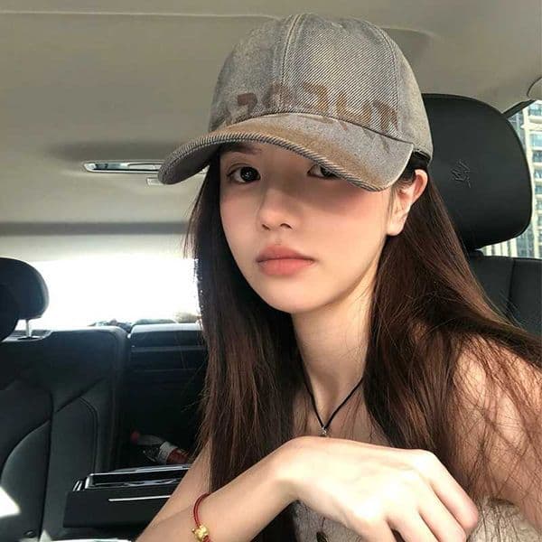 American retro washed letter baseball cap for men and women outdoor leisure activities sun shading soft top duck tongue hat L260528