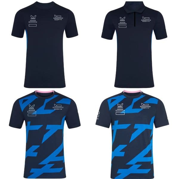 f1 shirt 2026 f1 racing formula one Short-sleeved T-shirt breathable racing black polo shirt lapel shirt with T-shirt summer Motorsport T-shirt uniform