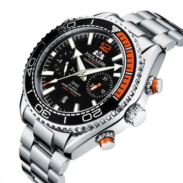 Night Luminescent All-Metal Auto-Wind Men's Timepiece Featuring a Durable Steel Bracelet