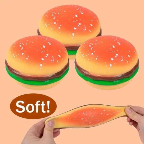 Squishy Hamburger Stress Autism Sensory Toy Stress Anxiety Relief Toys Pinch Decpression Toy for AdtJ260528