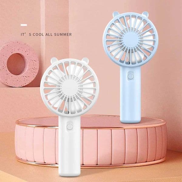 Handheld Fan Portable USB Rechargeable Desk Small Cooling Fan with Base Makeup Eyelash Mute Cooler Outdoor Fans Supplies C260528