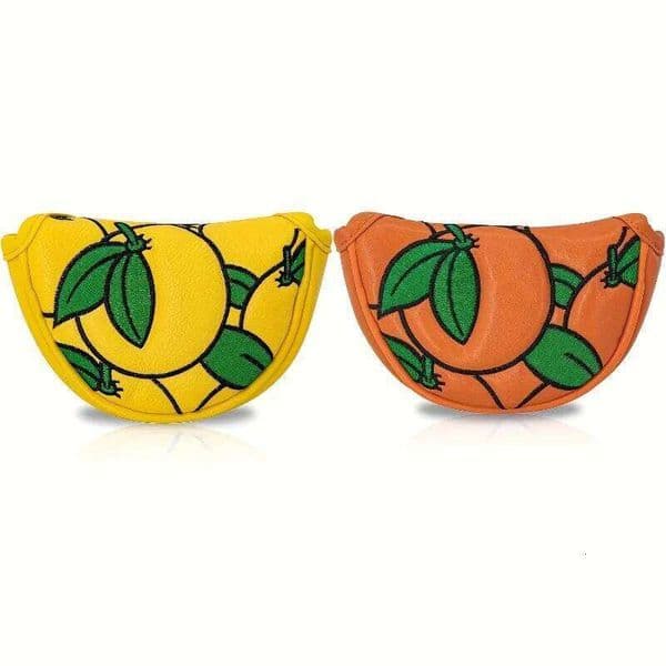 Orange Fun Design Style Club Head Small Semi-Circle Cover, Golf Putter Cover - PU with Advanced 26L0528